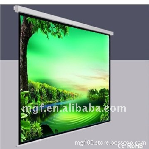 120" 4 :3 motorized projection screen with false ceiling/manto electric screen with remote control/wall mounted screen